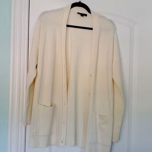 Ann Taylor Pearlized Button Boyfriend Cardigan